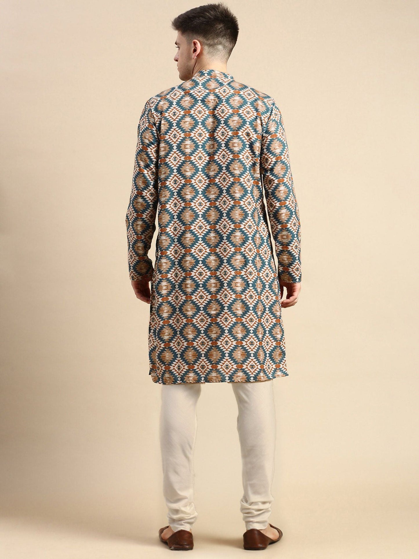 Amodh by Kisah Mens Multicolour Kurta Churidar (Set of 2)