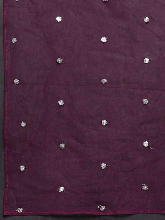 Varanga Floral Embroidered Zari Chanderi Silk Kurta with Trousers & Dupatta