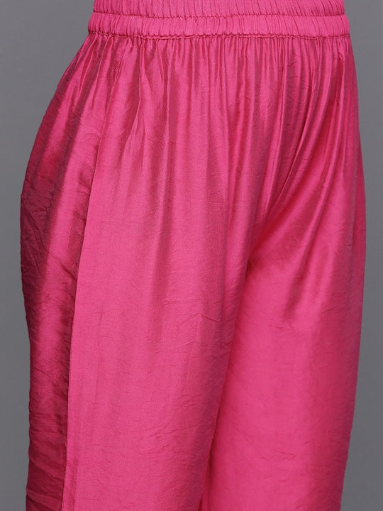 Varanga Women Yoke Design Panelled Thread Work Kurta with Trousers & Dupatta