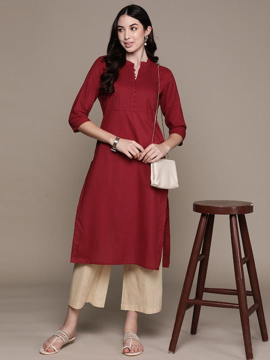 Anubhutee Women Yoke Design Cotton Kurta