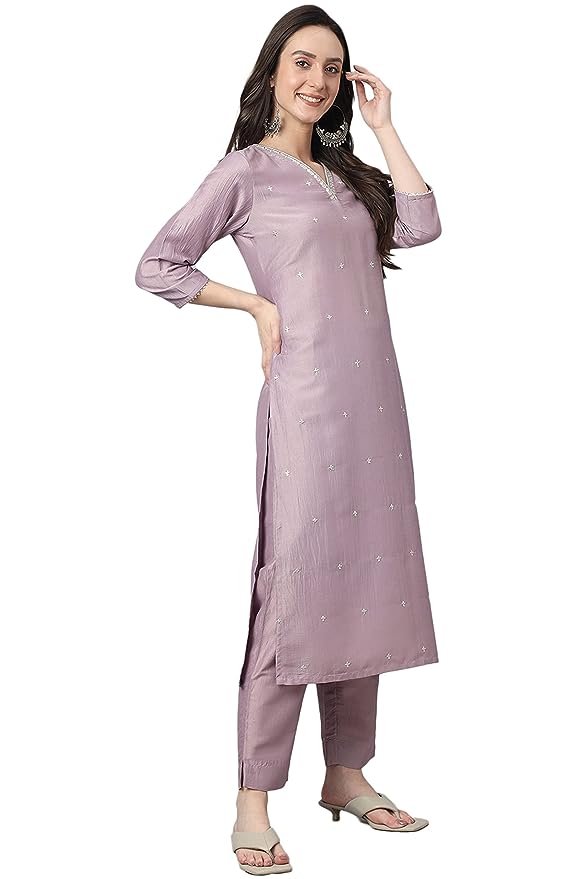 Janasya Women Polyester Kurta Pant With Dupatta