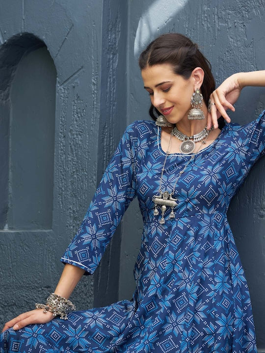 Shae by Sassafras Ethnic Motifs Printed Anarkali Kurta