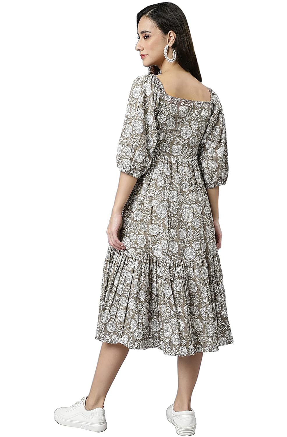 Janasya Women Knee Length Dress