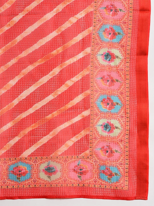 AKS Couture Lehariya Printed Ready to Wear Lehenga & Blouse With Dupatta