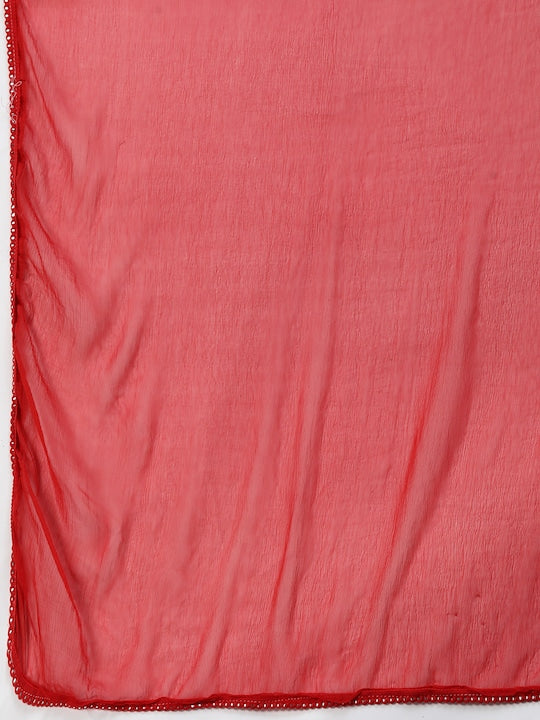 Readiprint Fashions Ethnic Motifs Printed Pleated Sequinned Kurta with Trousers & Dupatta