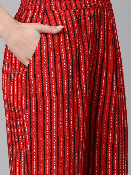 Readiprint Fashions Ethnic Motifs Printed Pleated Sequinned Kurta with Trousers & Dupatta