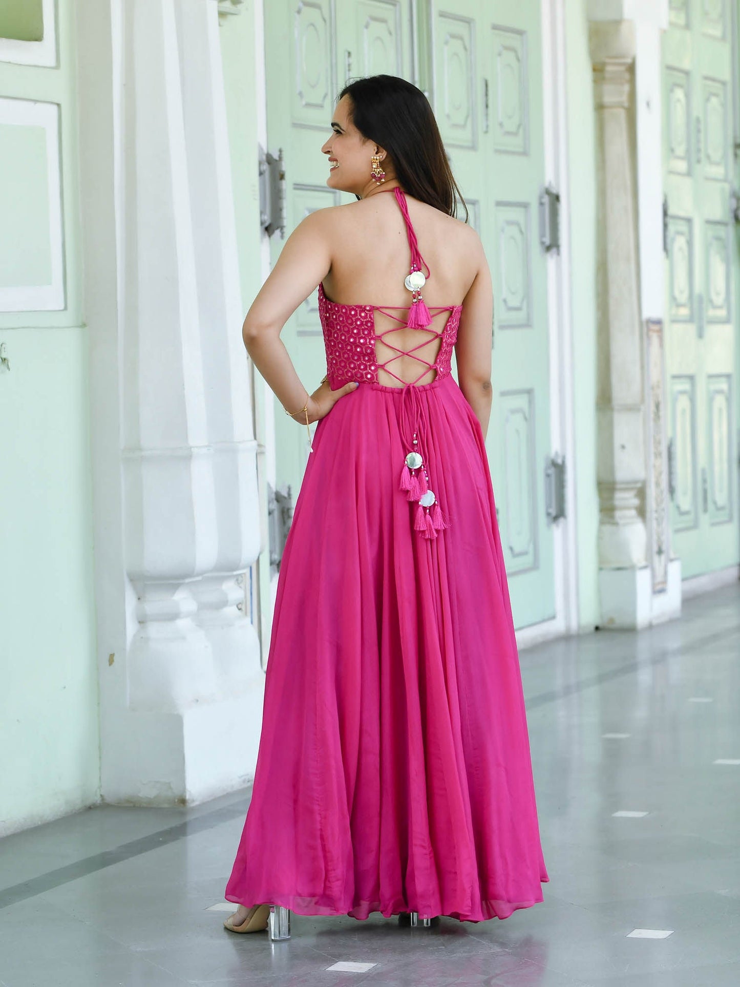 Urbanstree Ritu Maxi Dress Pink