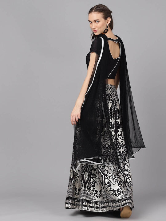AKS Couture Khari Printed Ready to Wear Lehenga & Blouse With Dupatta
