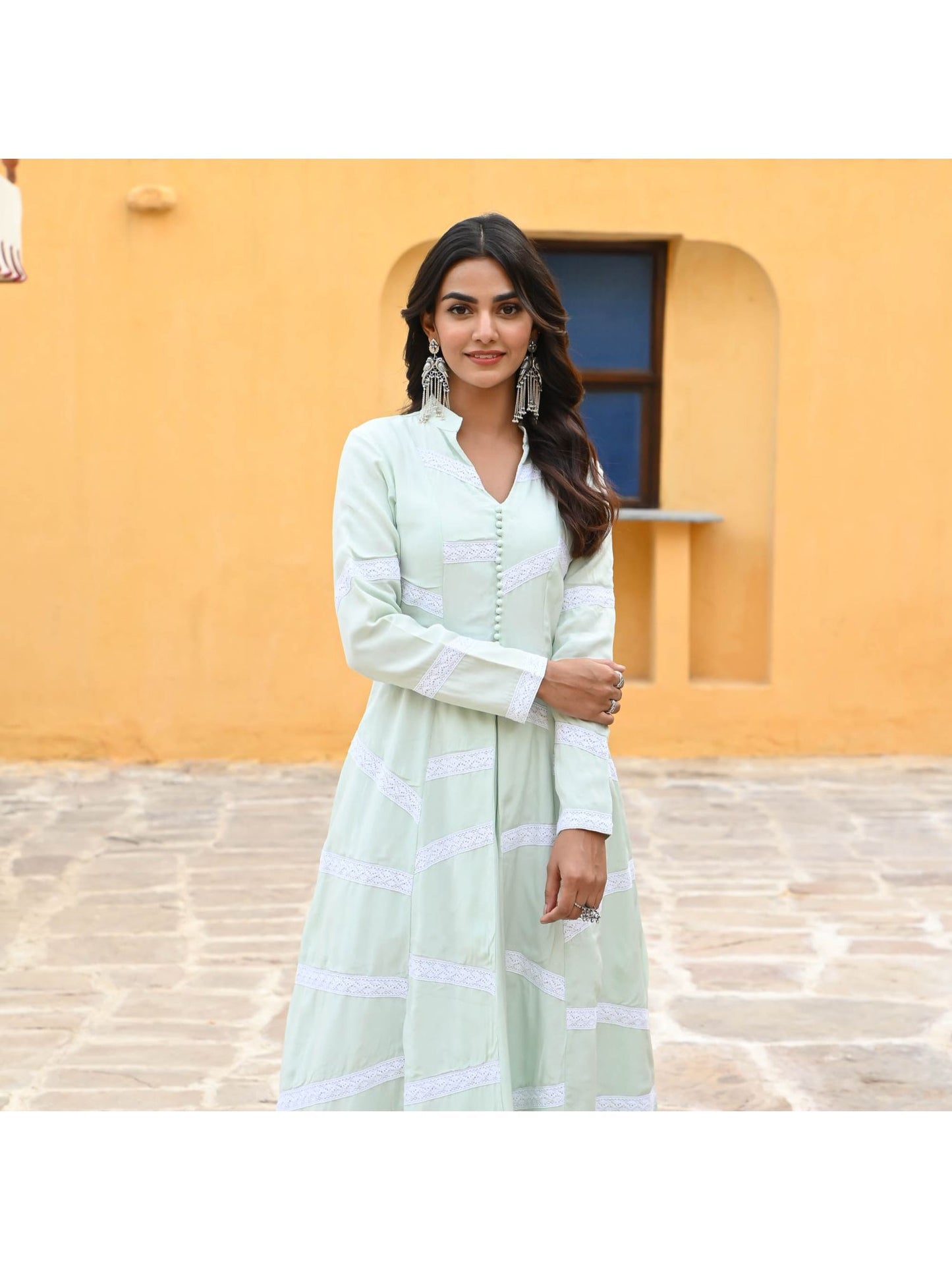 Urbanstree Moksha Green Kurta (Set of 2)