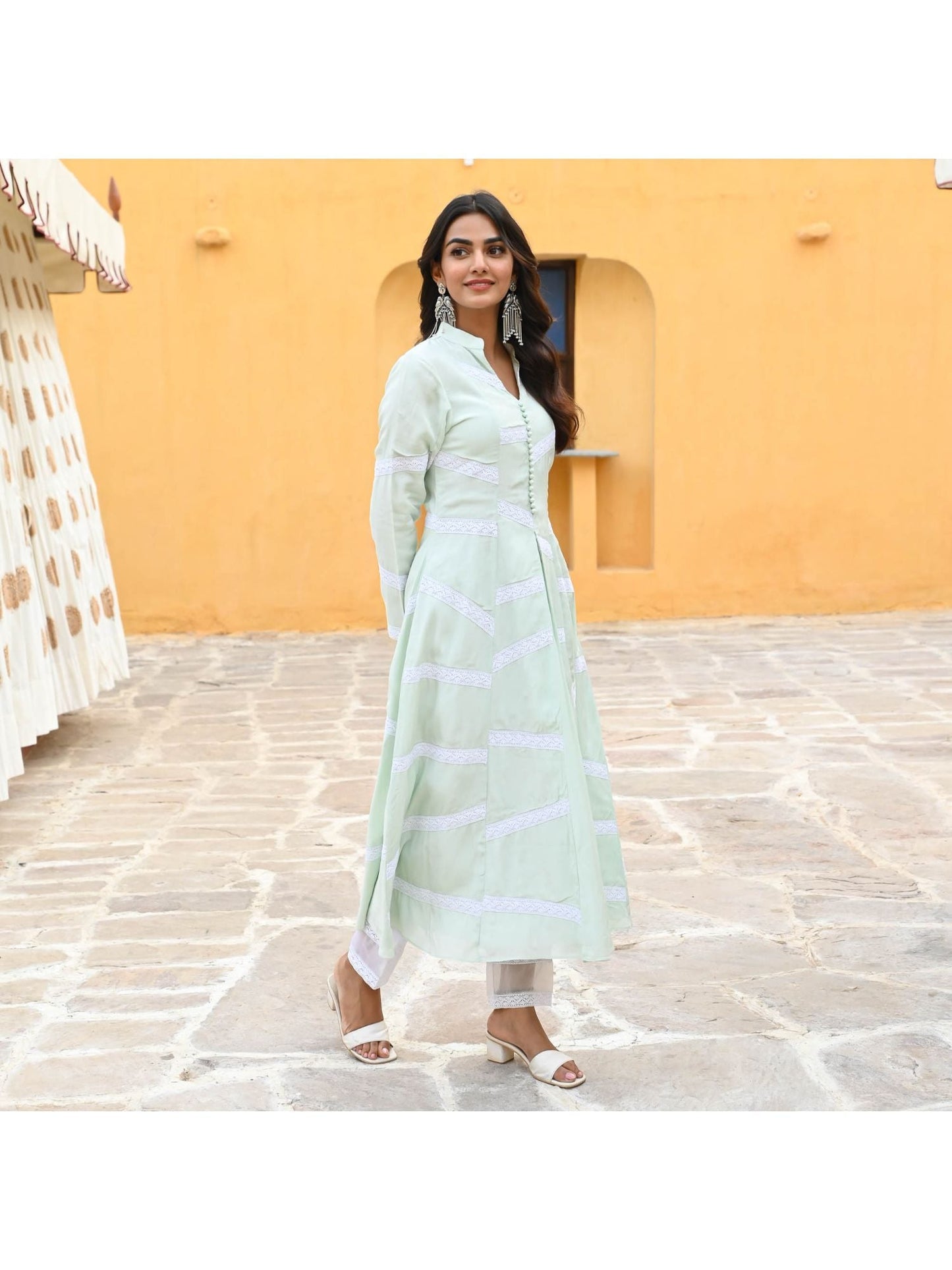 Urbanstree Moksha Green Kurta (Set of 2)