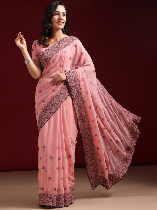 Kasee Floral Embroidered Saree
