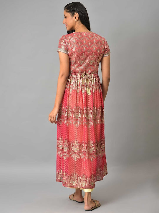 Aurelia Ethnic Motifs Printed Empire Kurta with Palazzos