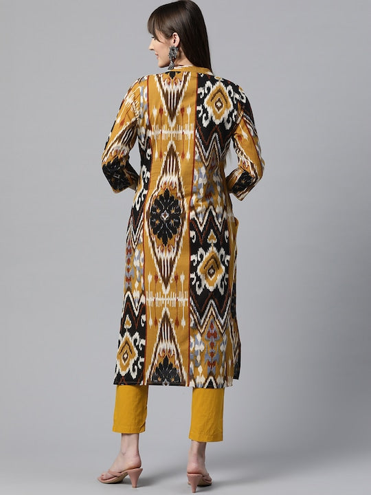 Readiprint Fashions Women Ethnic Motifs Printed Regular Pure Cotton Kurta with Trousers