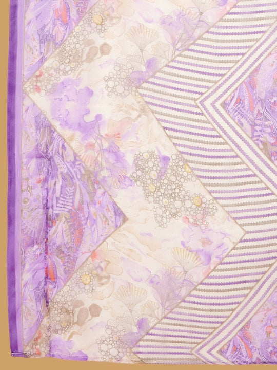 All about you Floral Embroidered V-Neck Straight Kurta With Trousers & Dupatta