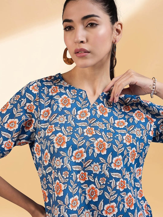 All about you Printed Round Neck Tunic & Trouser
