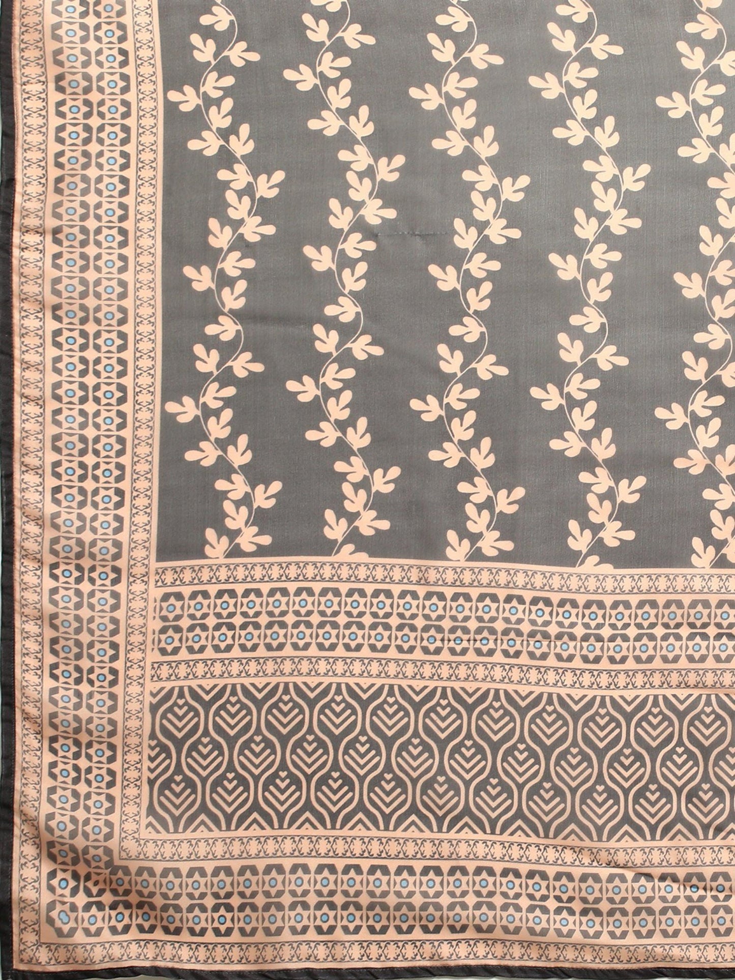 Heeposh Women Straight Foil Printed Kurta with Dupatta and Intricate Handwork Brown(Set of 3)