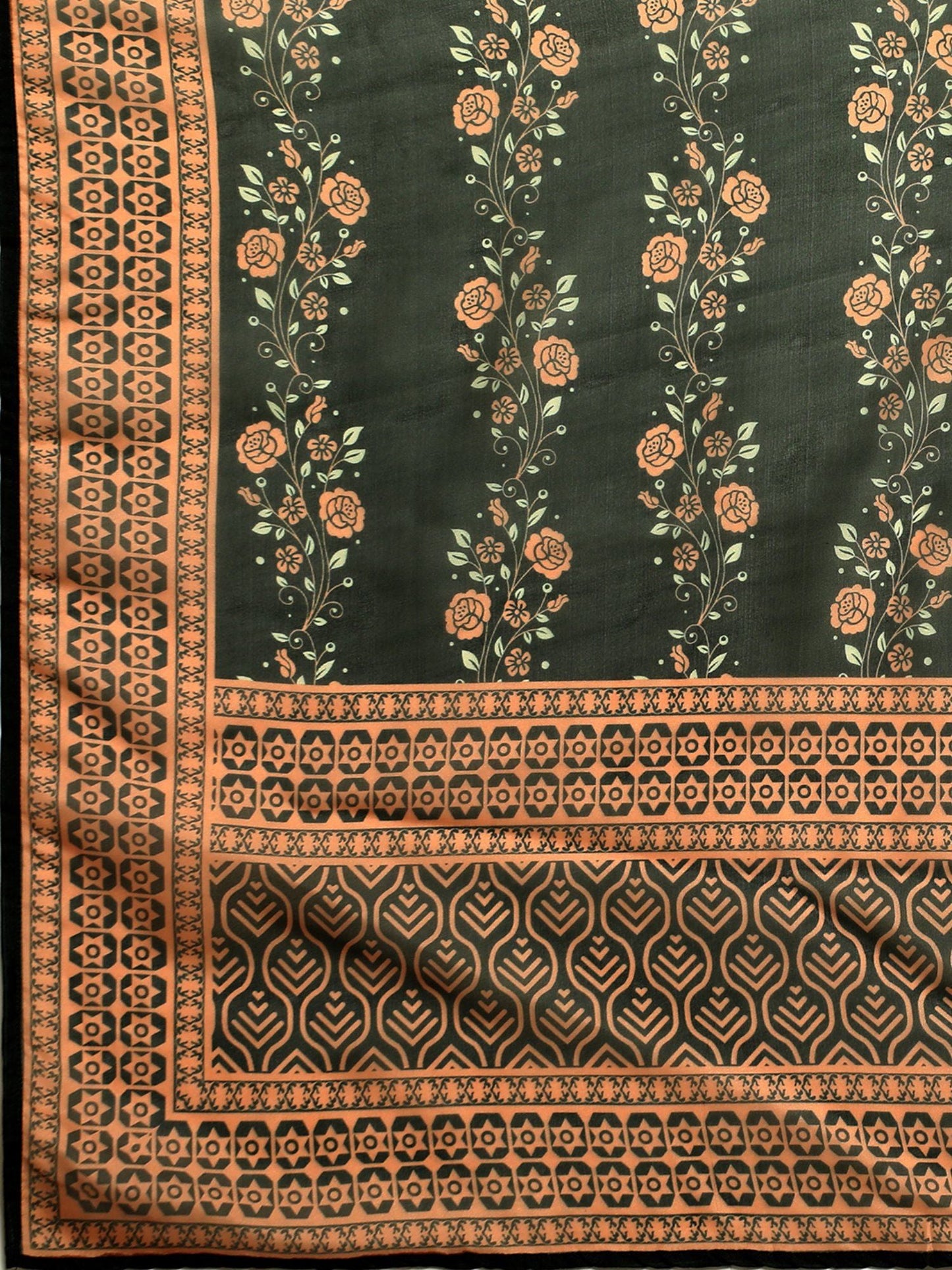 Heeposh Women Straight Foil Printed Kurta with Dupatta and Intricate Handwork (Set of 3)