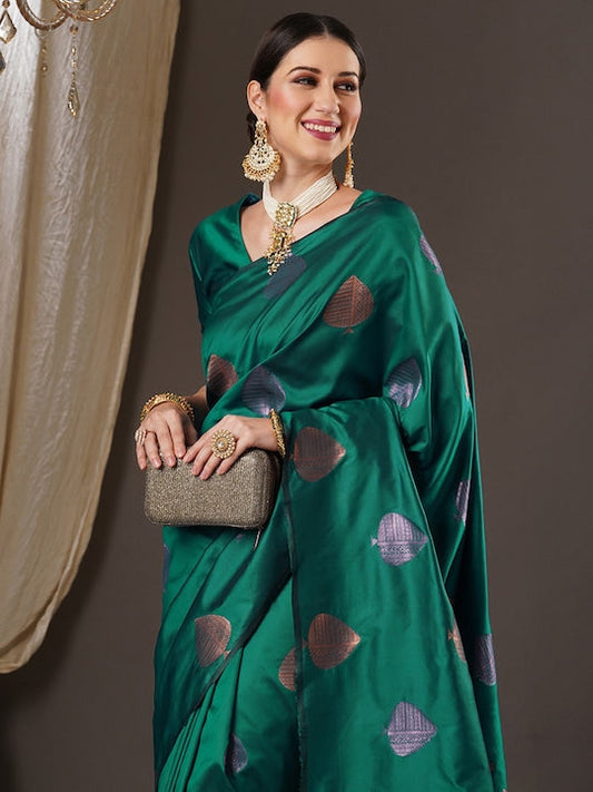 Anouk Ethnic Motifs Zari Banarasi Saree