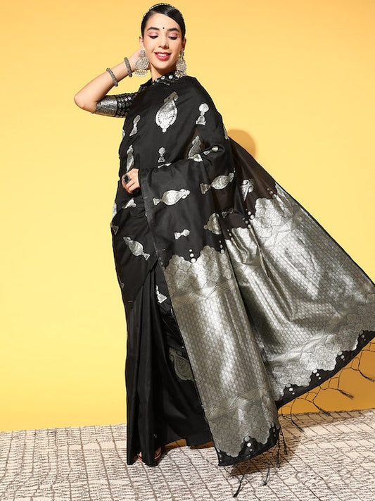 Saree mall Dabu Saree With Woven Design Border
