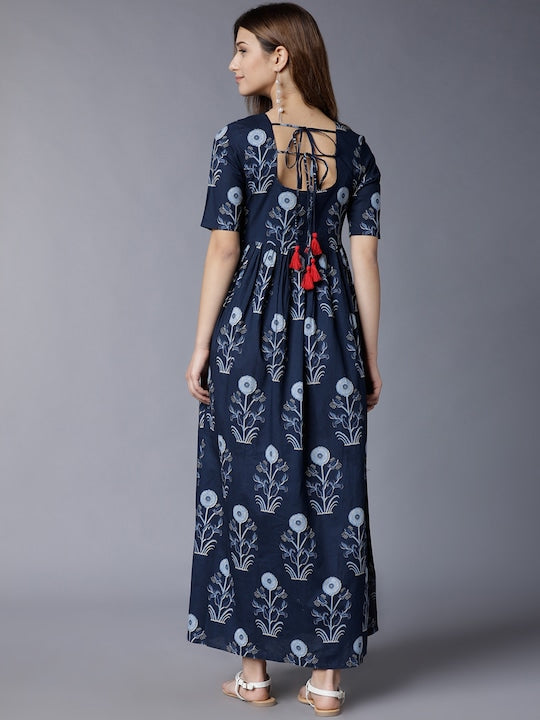 Vishudh Printed Aline Midi Dress
