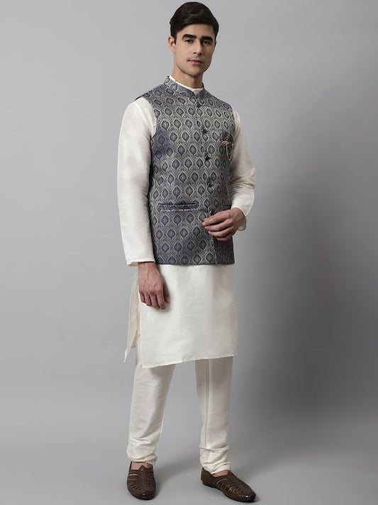Jompers Men Kurta with Churidar & Nehru Jacket