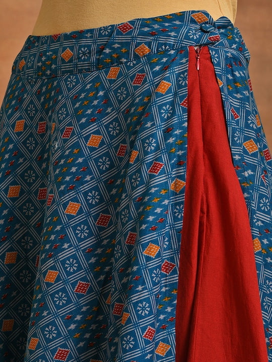 AKS Printed Ready to Wear Lehenga & Blouse With Dupatta