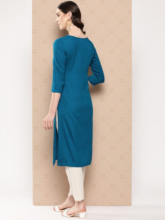 Yufta Women Yoke Design Chikankari Kurta