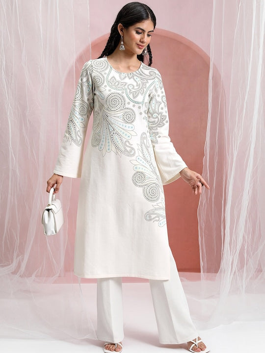 Vishudh Ethnic Motifs Printed Straight Kurta
