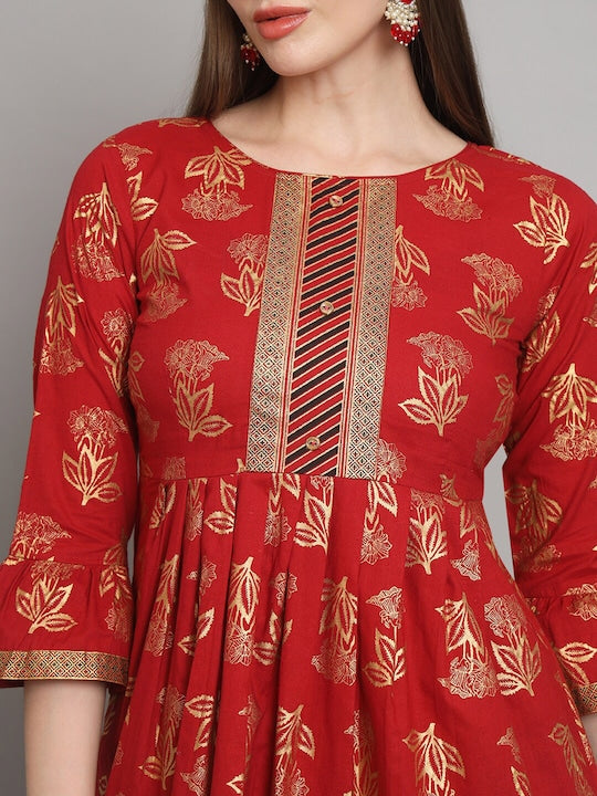 All about you Floral Printed Regular Kurta with Sharara