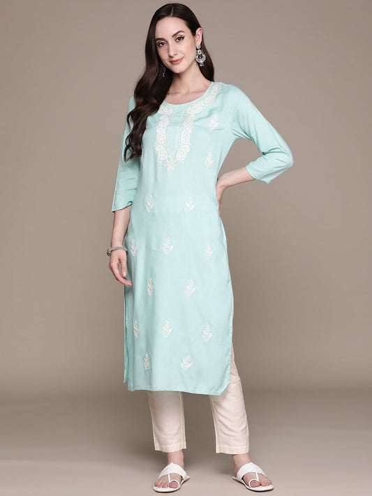 Anubhutee Floral Embroidered Kurta