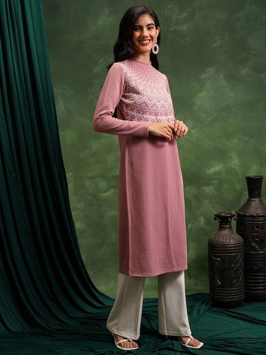 Vishudh Women Winter Ethnic Motifs Kurta