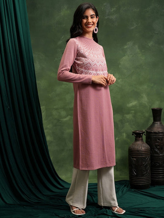 Vishudh Women Winter Ethnic Motifs Kurta