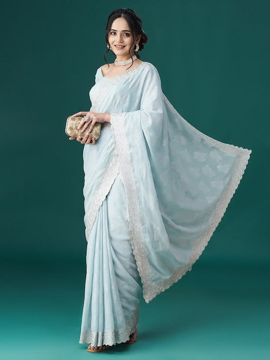 Kasee Printed Embroidered Saree