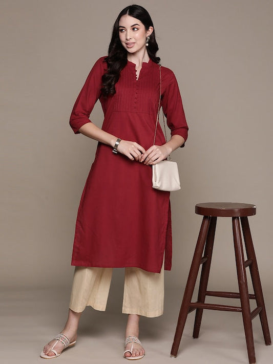 Anubhutee Women Yoke Design Cotton Kurta