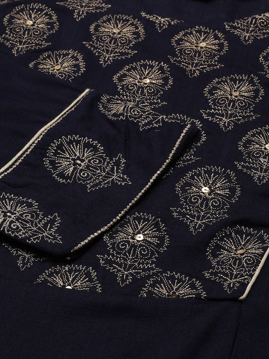 IMARA Ethnic Yoke Design Straight Kurta