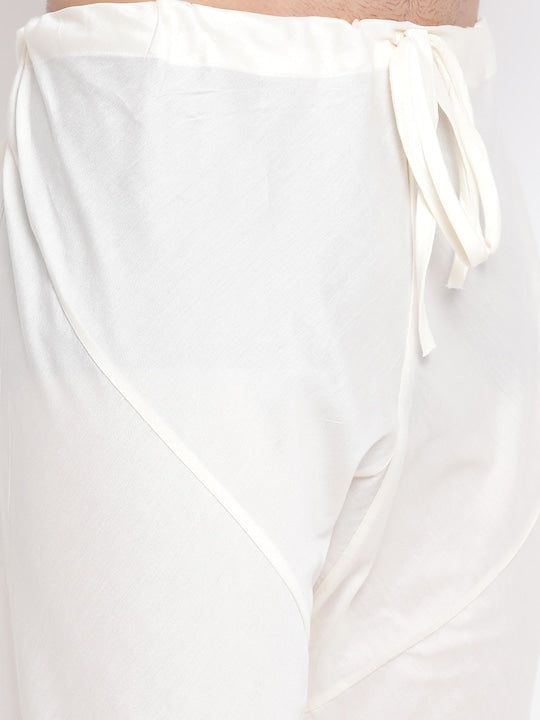 Vastramay Men Off White Kurta with Pyjamas