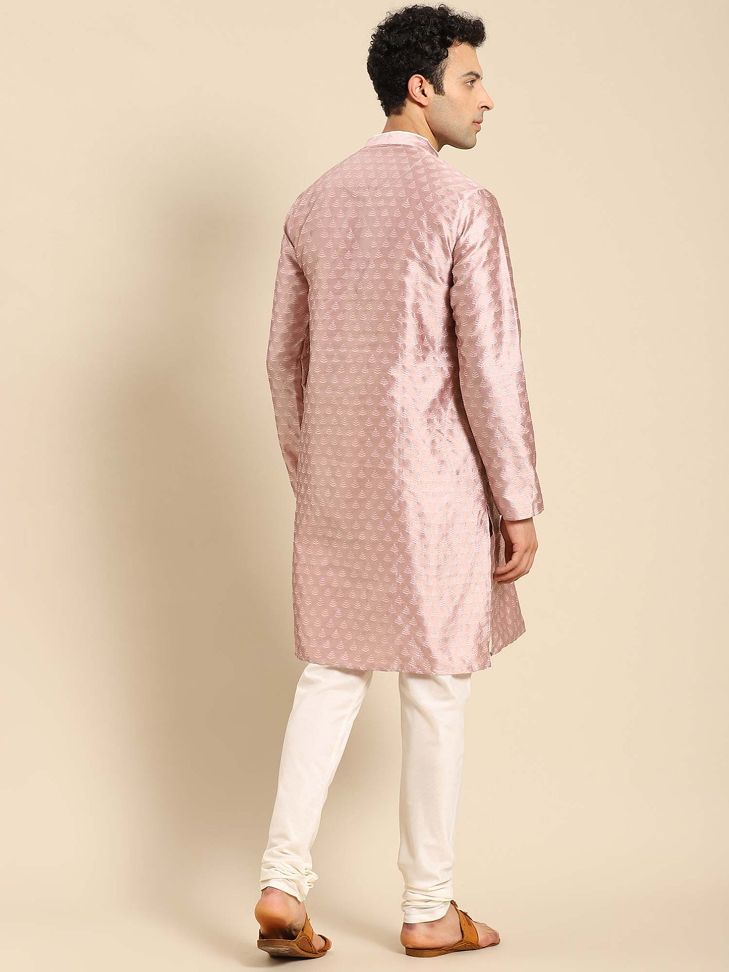 Amodh by Kisah Men Mauve Kurta (Set of 2)