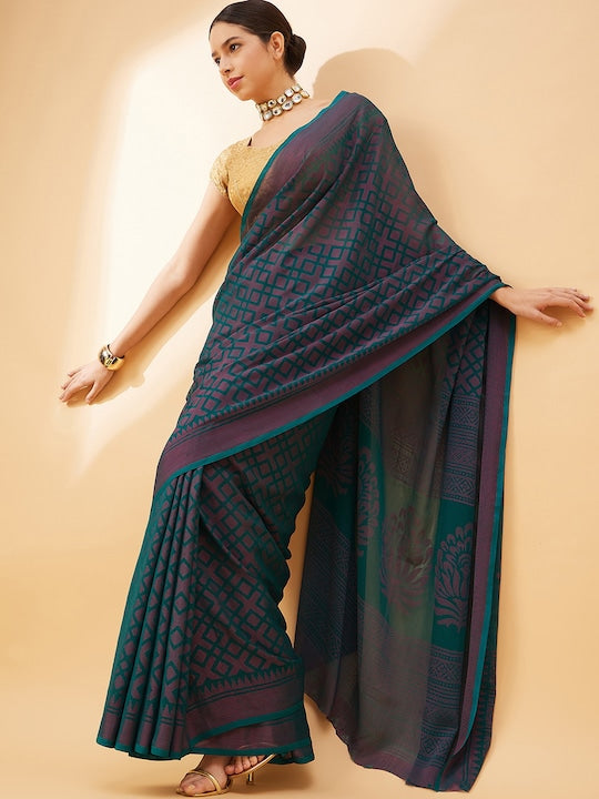 All about you Geometric Woven Design Saree