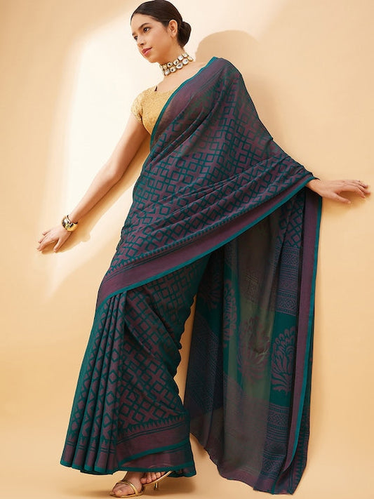 All about you Geometric Woven Design Saree