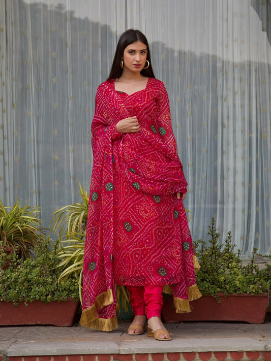 ONEWE INDIA Barkha Bandhani Set (Set of 3)