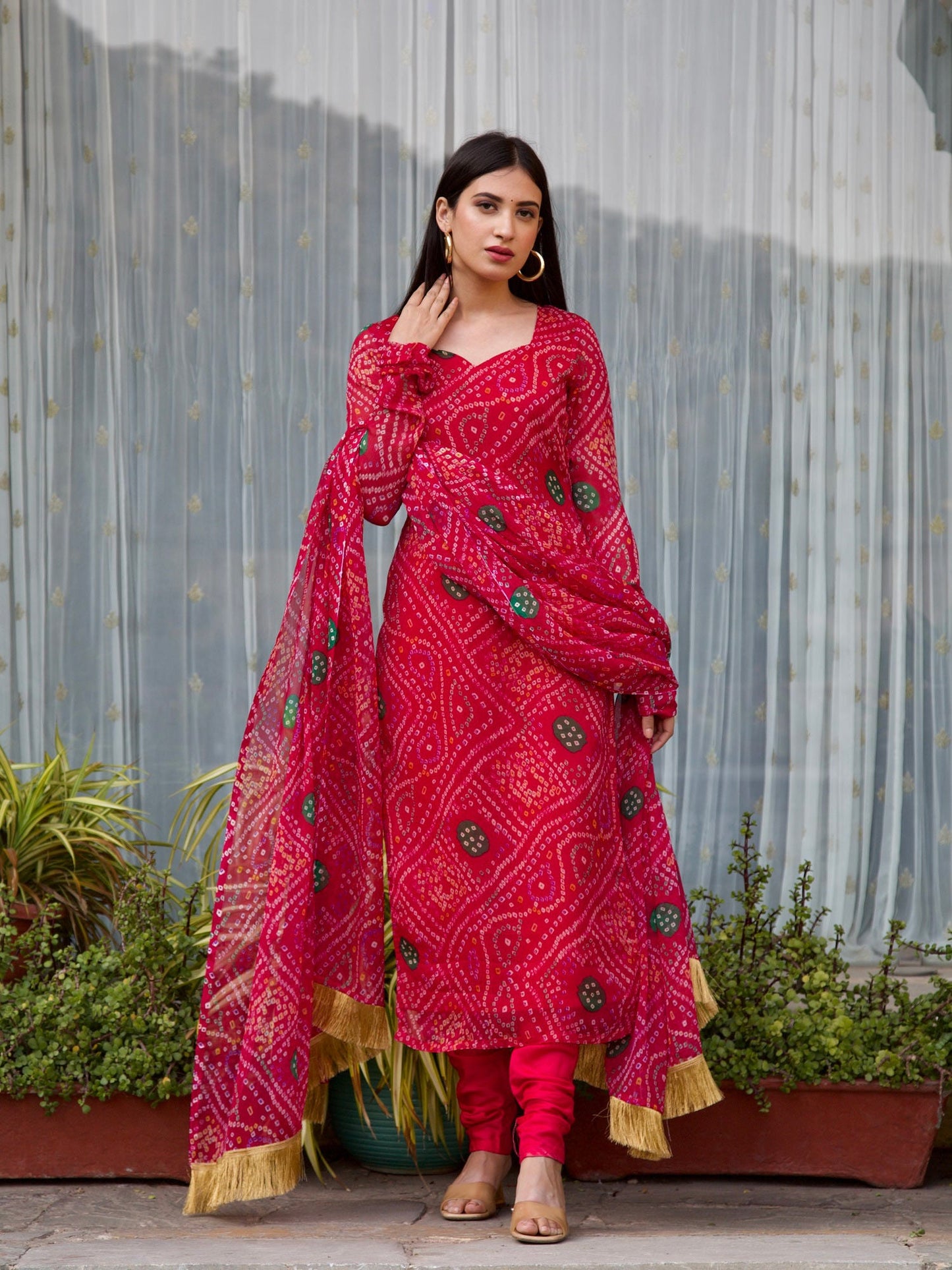 ONEWE INDIA Barkha Bandhani Set (Set of 3)