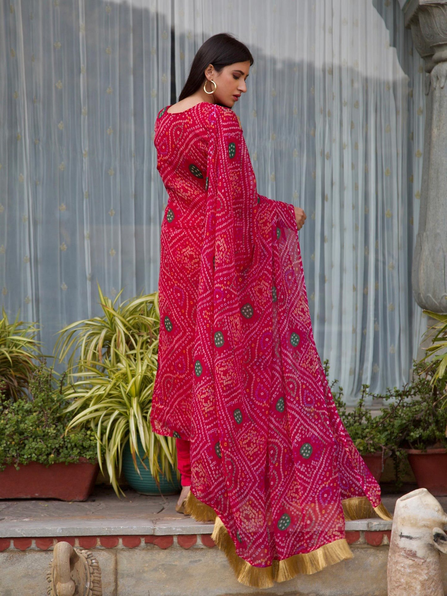 ONEWE INDIA Barkha Bandhani Set (Set of 3)