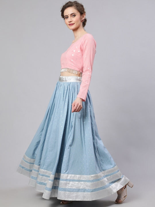 AKS Couture Woven Design Ready to Wear Lehenga & Blouse With Dupatta