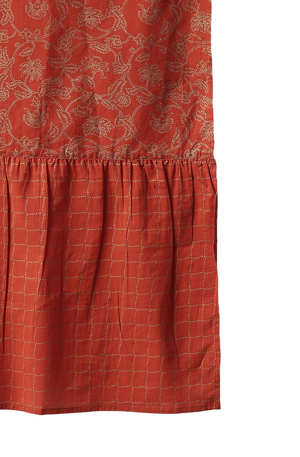 Janasya Women's Orange Cotton Kurta With Pant And Dupatta