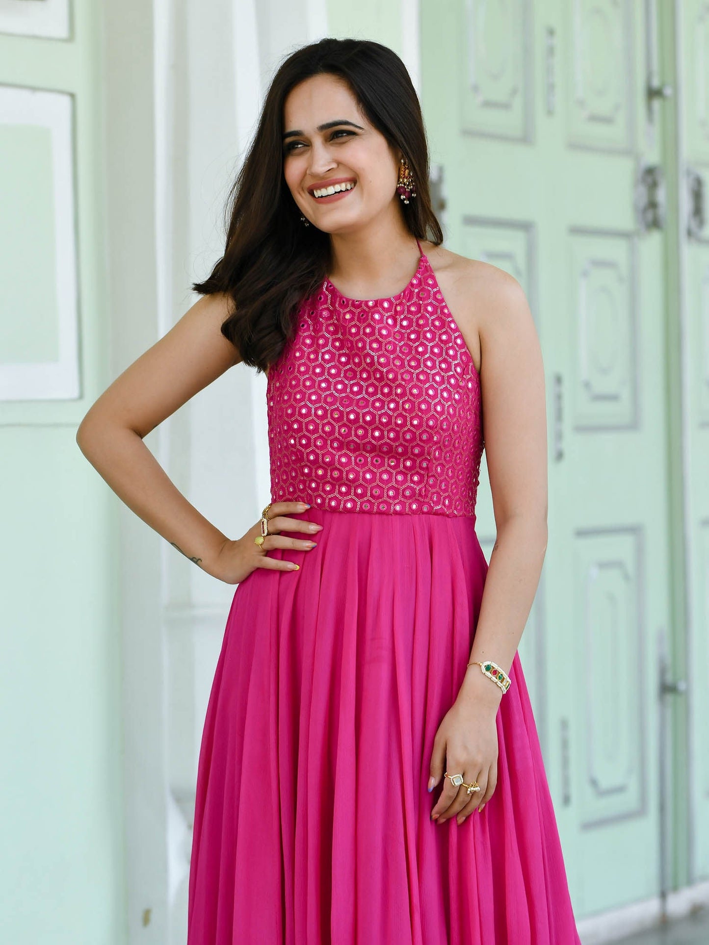 Urbanstree Ritu Maxi Dress Pink