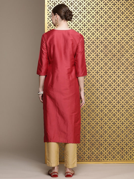 House of Pataudi Embellished Sequined Jashn Kurta
