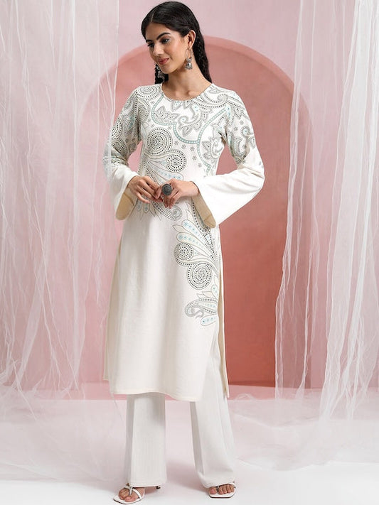 Vishudh Ethnic Motifs Printed Straight Kurta