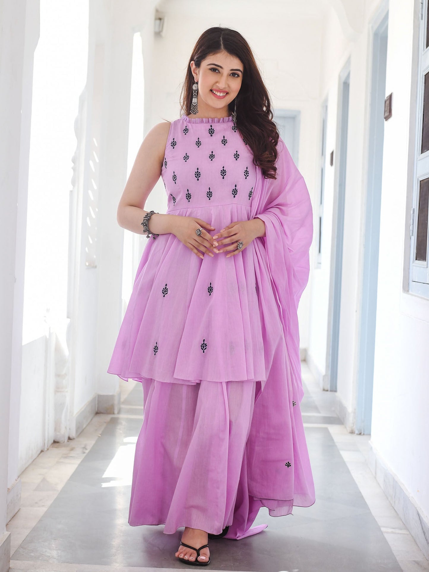 Urbanstree Anchal Dress With Duptta (Set of 3)
