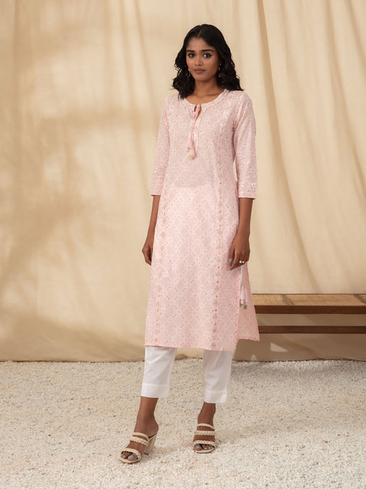 Likha Pink Gold Printed Co-ord Set LIKSKD241 (Set of 2)