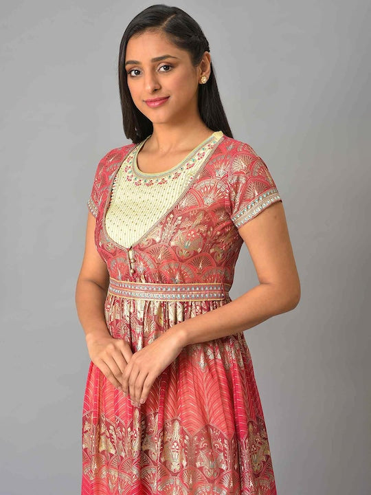 Aurelia Ethnic Motifs Printed Empire Kurta with Palazzos